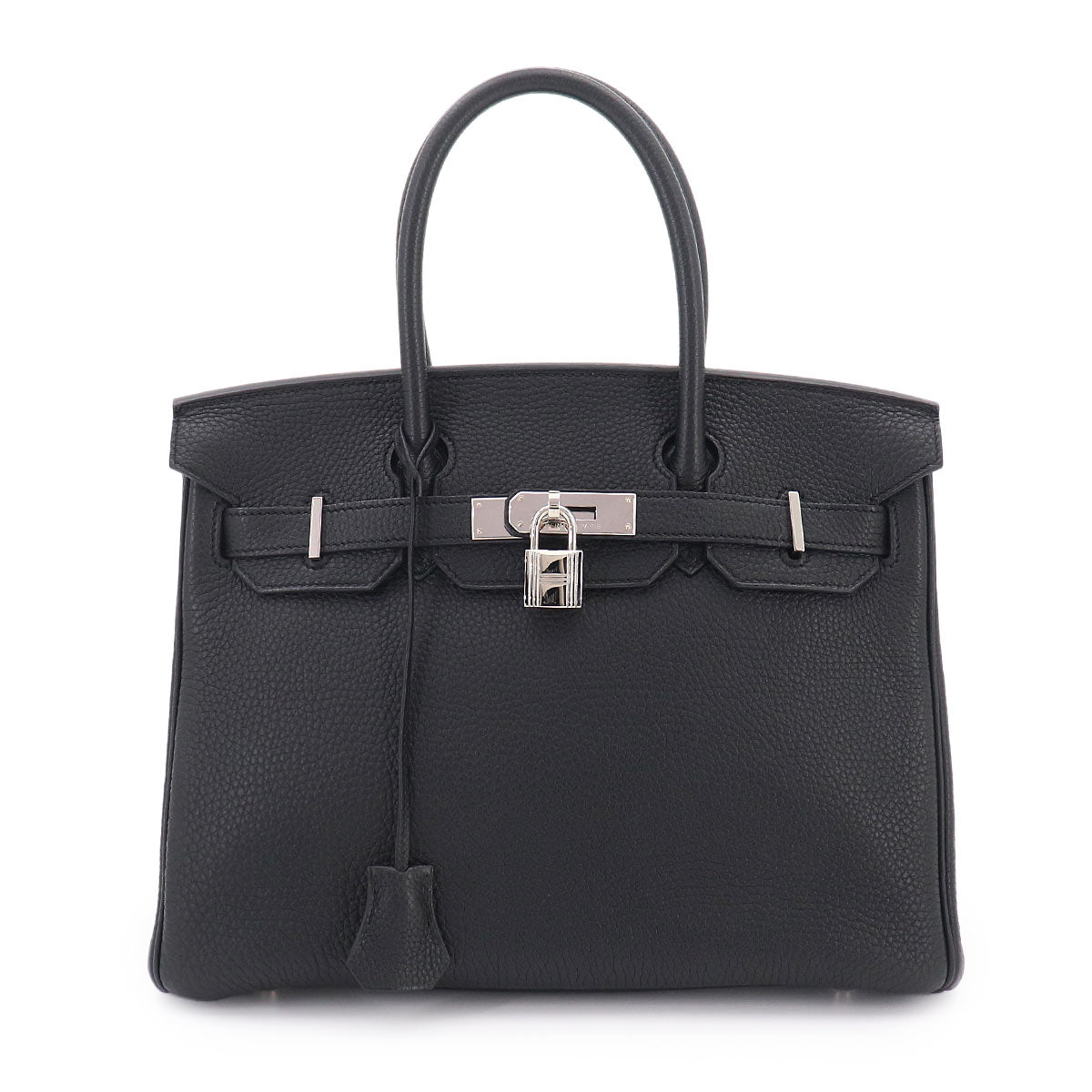 Birkin 30 Veau Togo Black Hand Bag Noir Purse