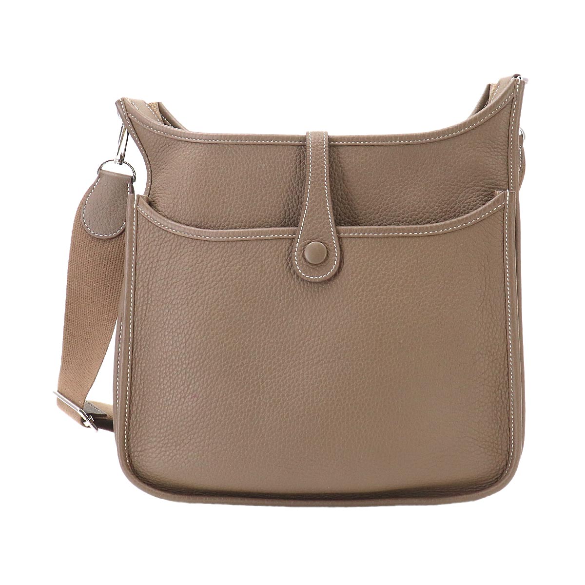 Everlyne 3 PM Shoulder Bag Taurillon Clemence Etoupe Purse