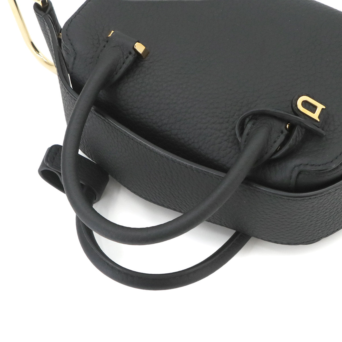 Cool Box Nano Hand Shoulder Bag Leather Black Purse