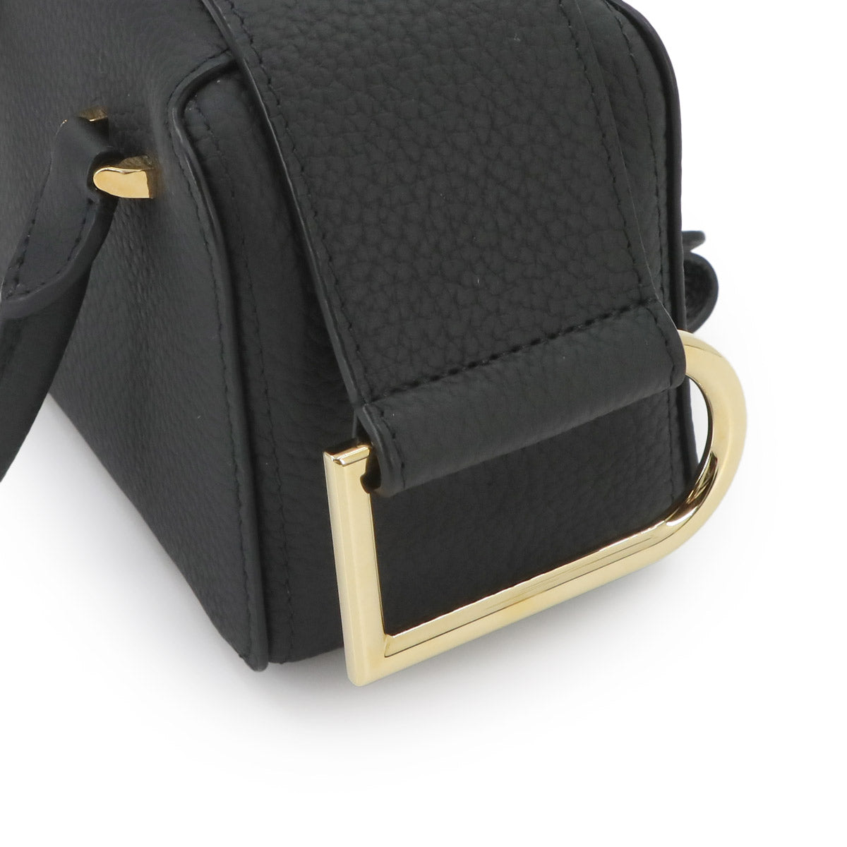 Cool Box Nano Hand Shoulder Bag Leather Black Purse