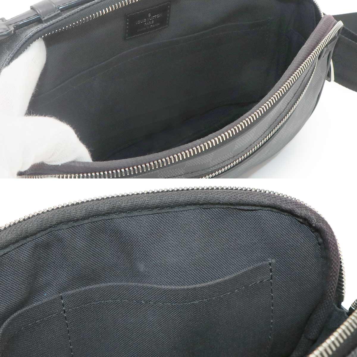 Damier Graphite Ambler Crossbody Bag Black Gray N41289