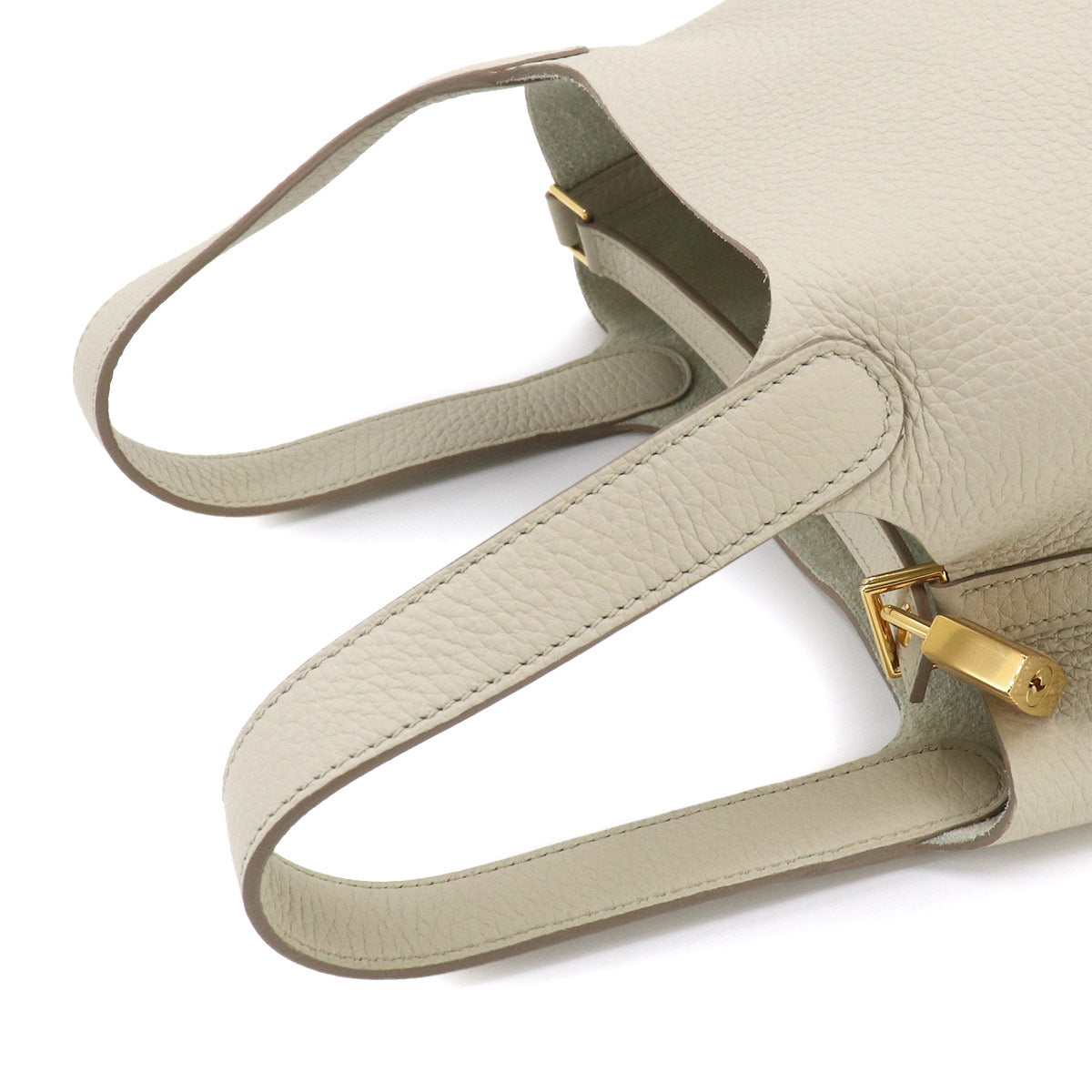 Picotin Lock PM Hand Bag Taurillon Clemence Beton Purse