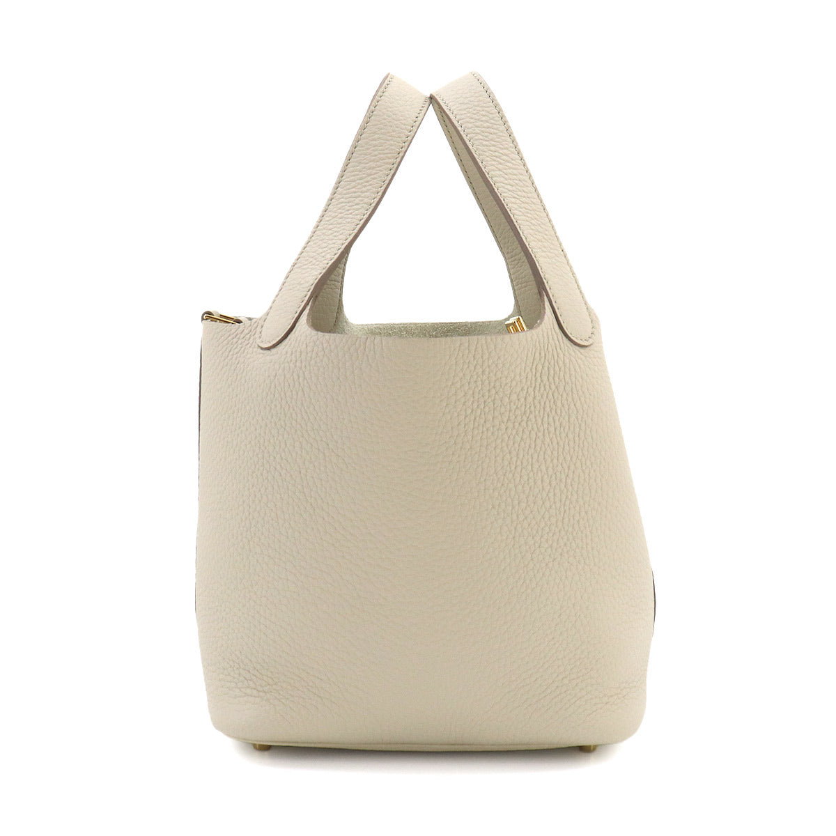 Picotin Lock PM Hand Bag Taurillon Clemence Beton Purse