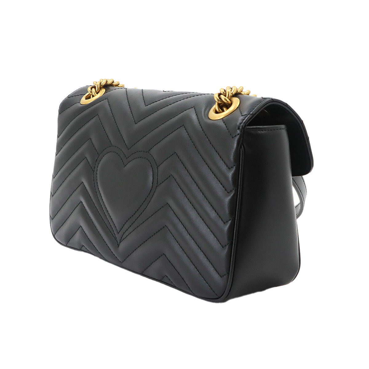 GG Marmont Shoulder Bag Leather Black 443497 Purse