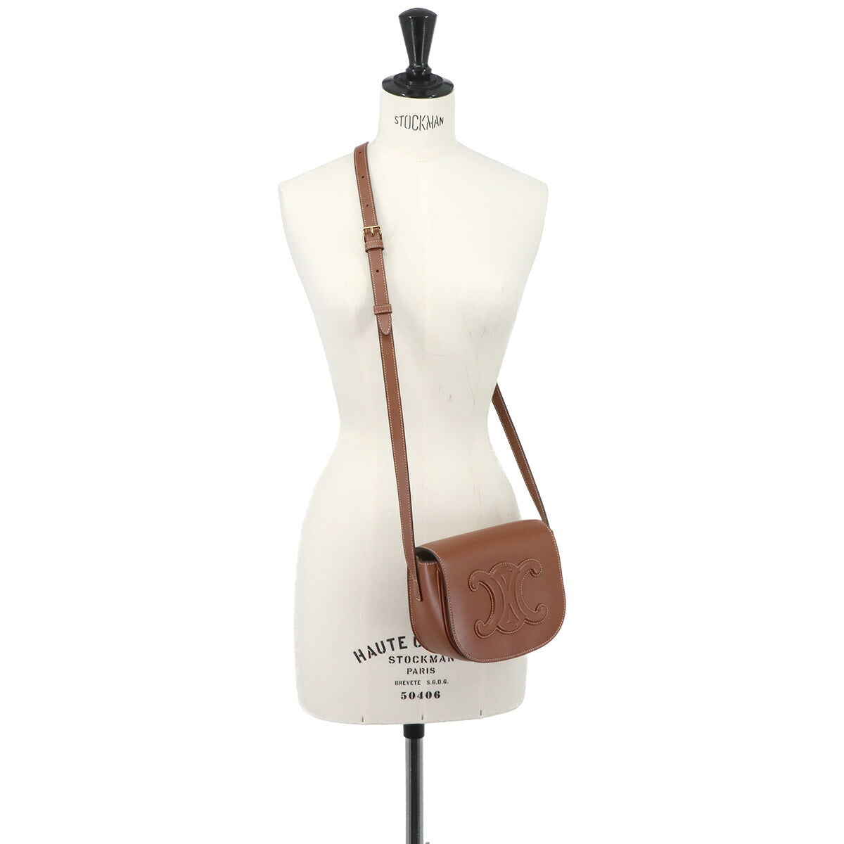 Folco Cuir Triomphe Bag Shoulder Leather Tan 198263DU3 Purse
