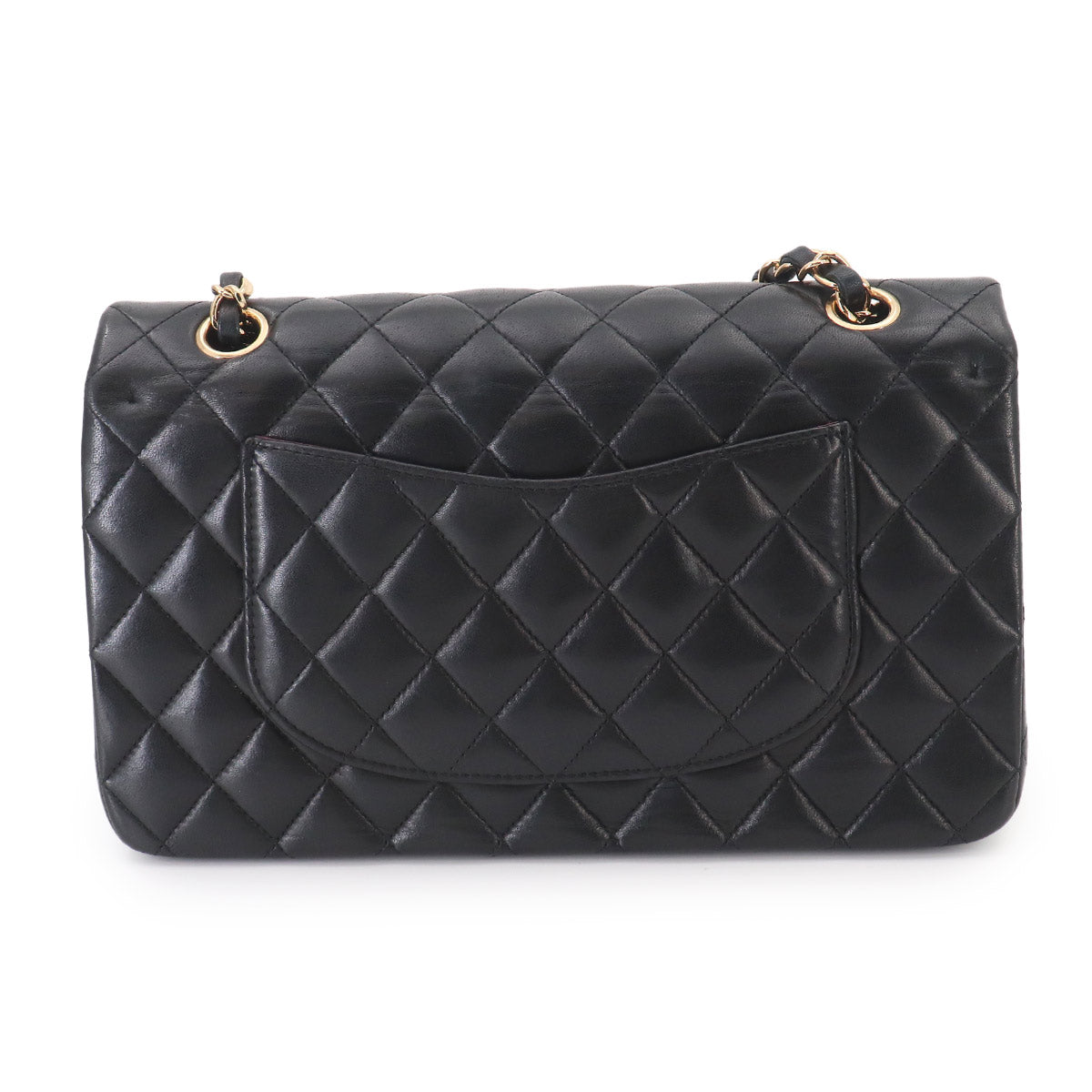 Matelasse 25 Chain Shoulder Bag Leather Black A01112