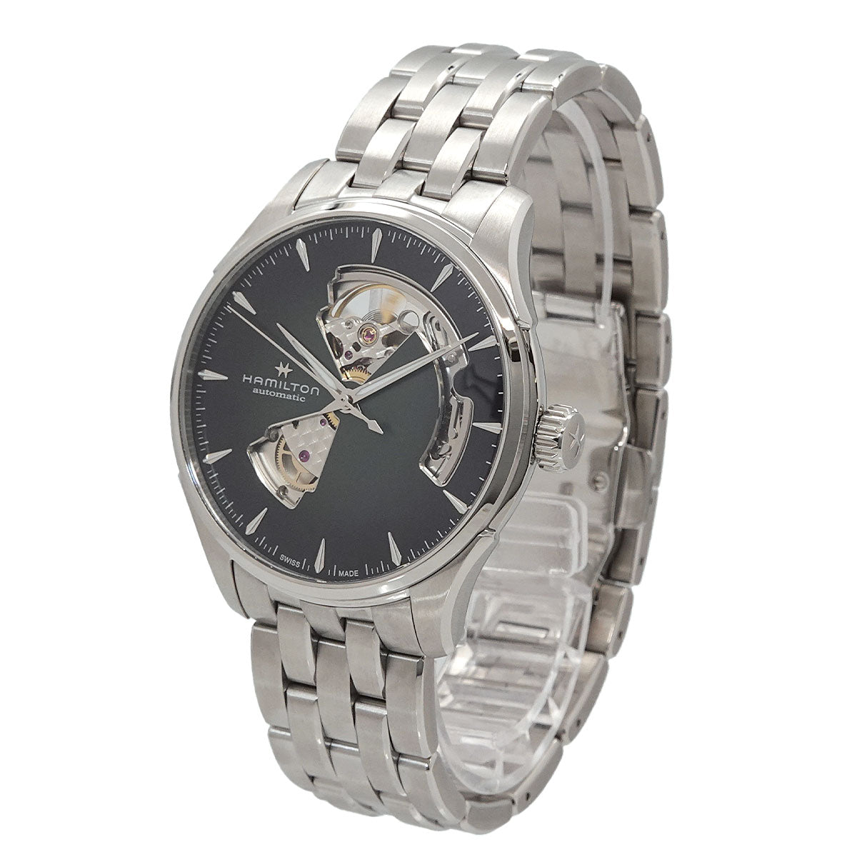 Jazzmaster H326750 Open Heart Automatic Green Dial Mens Watch