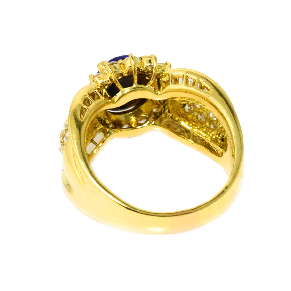 BlackOpal 1.425ct Diamond 1.43ct Ring 18K YG Yellow Gold 750 7.5(US)