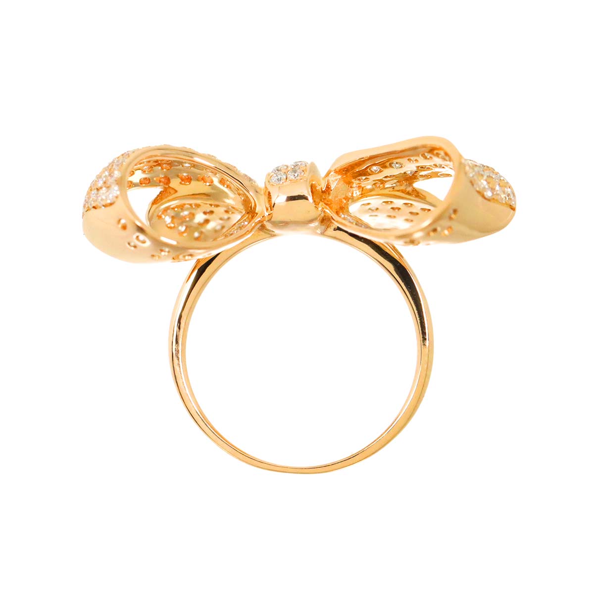 Diamond 2.00ct Ring 18K PG Pink Gold 750 Size6(US)