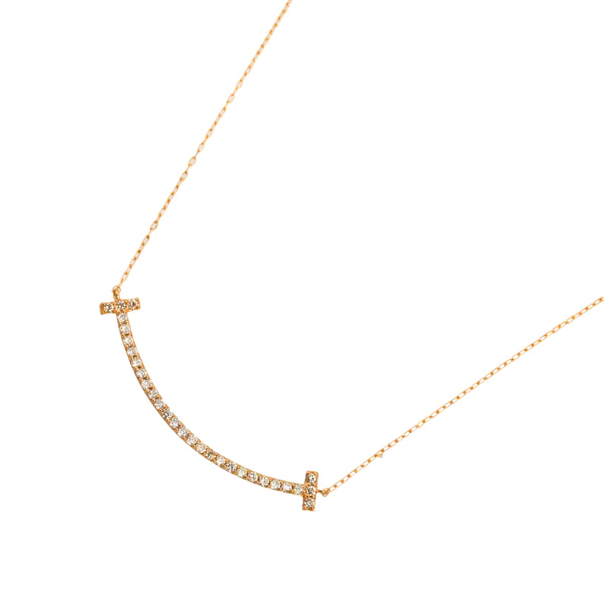 Diamond 0.30ct Necklace 18K K18 PG Pink Gold