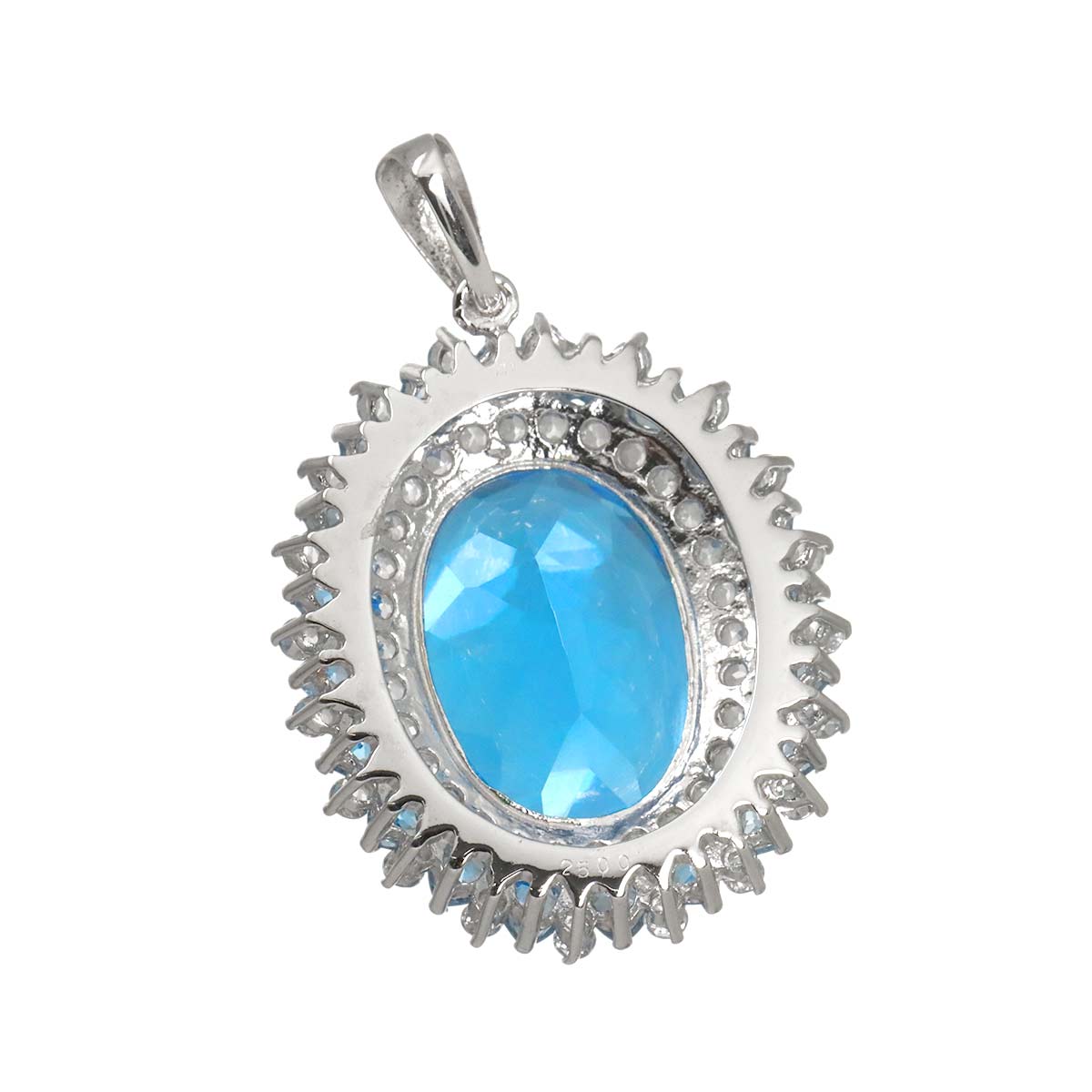 Topaz 25.00ct Pendant Top 14K K18 WG White Gold 585