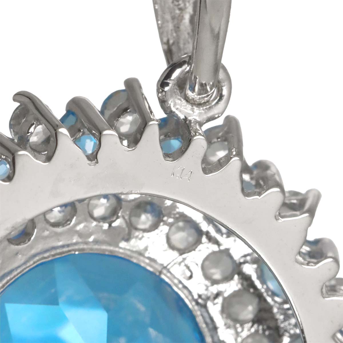 Topaz 25.00ct Pendant Top 14K K18 WG White Gold 585
