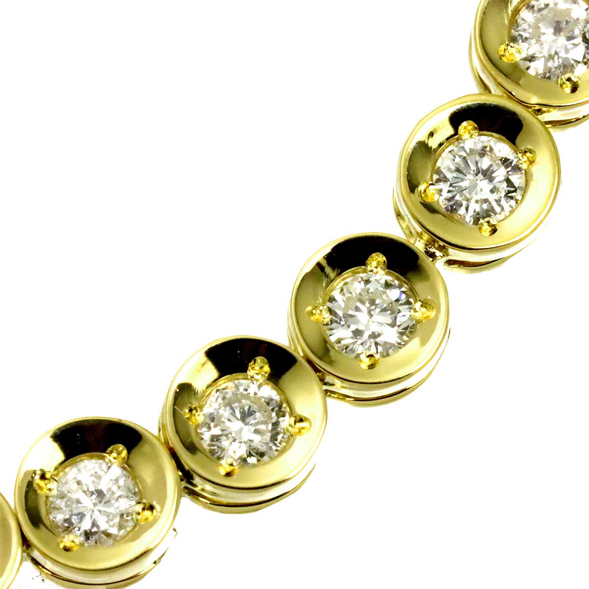 Diamond 3.03ct Bracelet K18 YG Yellow Gold 750