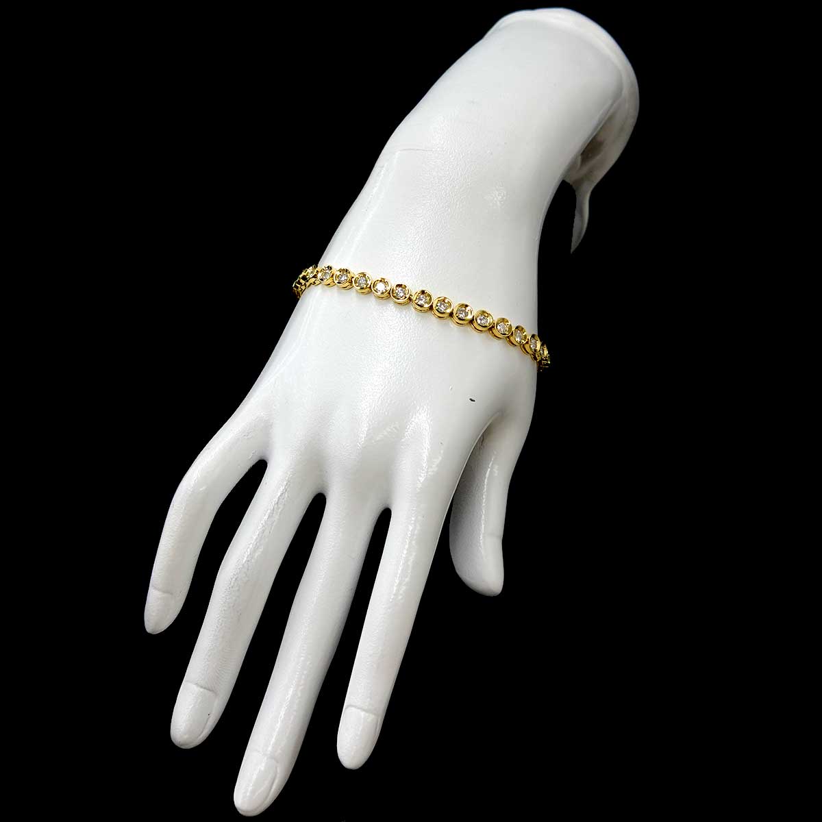 Diamond 3.03ct Bracelet K18 YG Yellow Gold 750