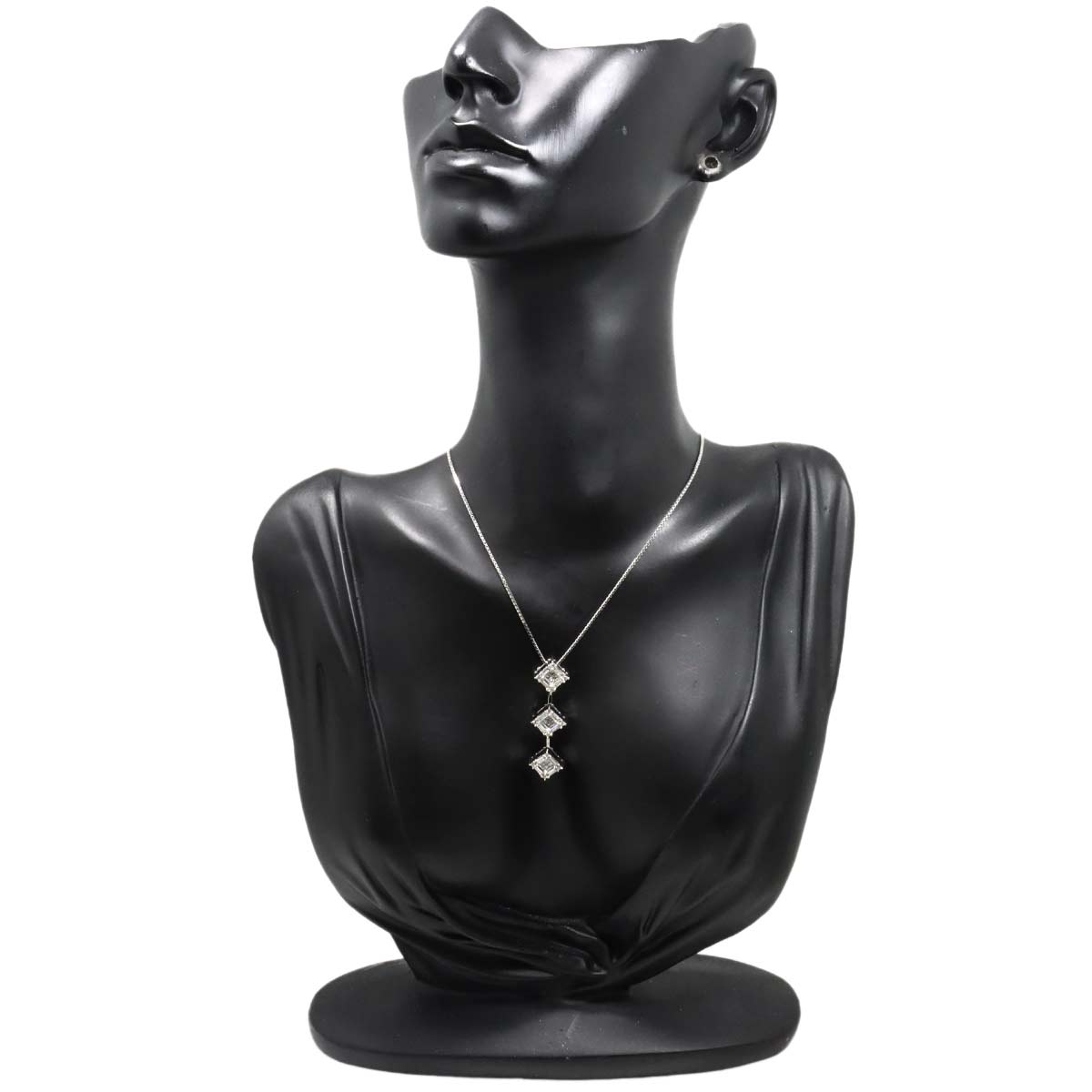 Diamond 1.00ct Necklace 18K WG White Gold 750