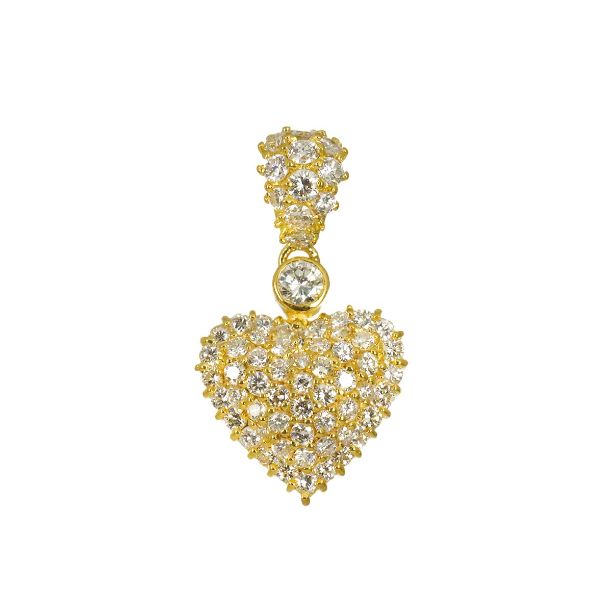 Diamond 2.01ct Pendant 18K YG Yellow Gold 750