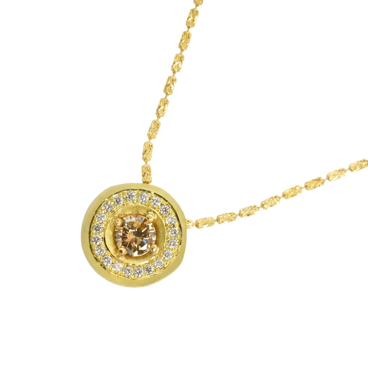 Diamond 0.363ct/0.13ct Necklace 18K YG Yellow Gold 750