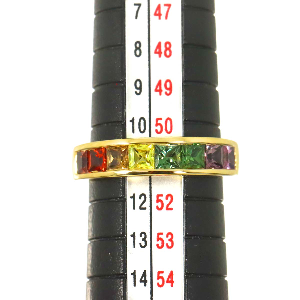 Sapphire 1.63ct Ring 18K YG Yellow Gold 750 size5.5-5.75(US)