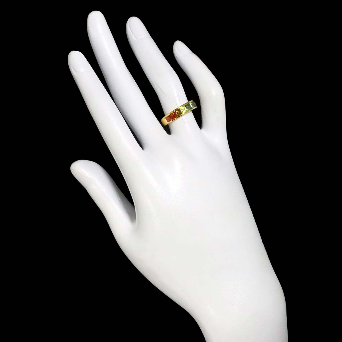 Sapphire 1.63ct Ring 18K YG Yellow Gold 750 size5.5-5.75(US)