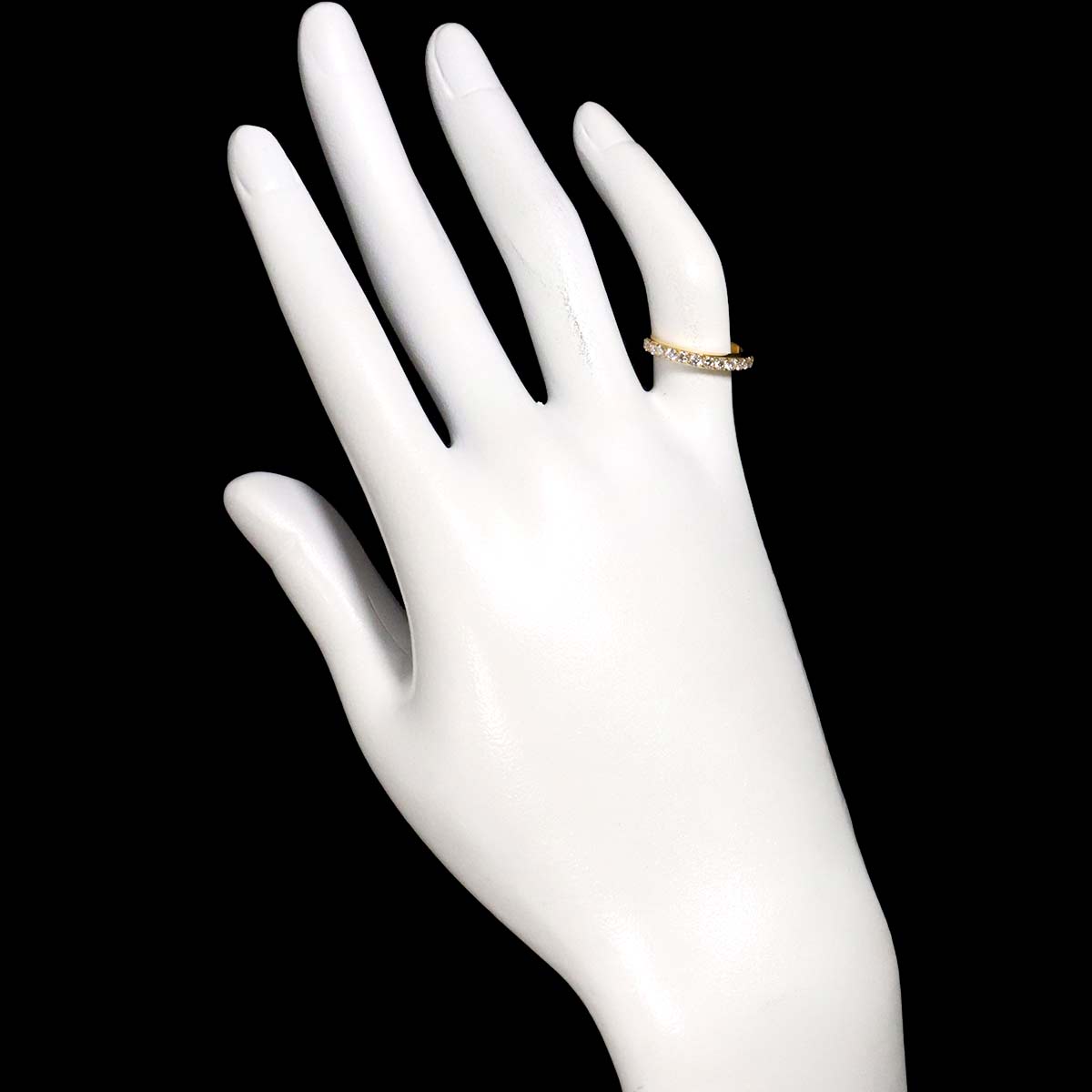 Diamond 0.31ct Ring 18K YG Yellow Gold 750 size3.75-4(US)