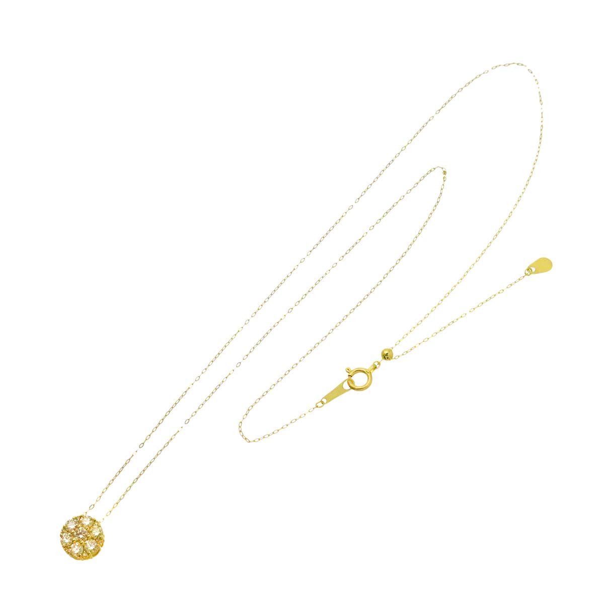 Diamond 0.50ct Necklace 18K YG Yellow Gold 750