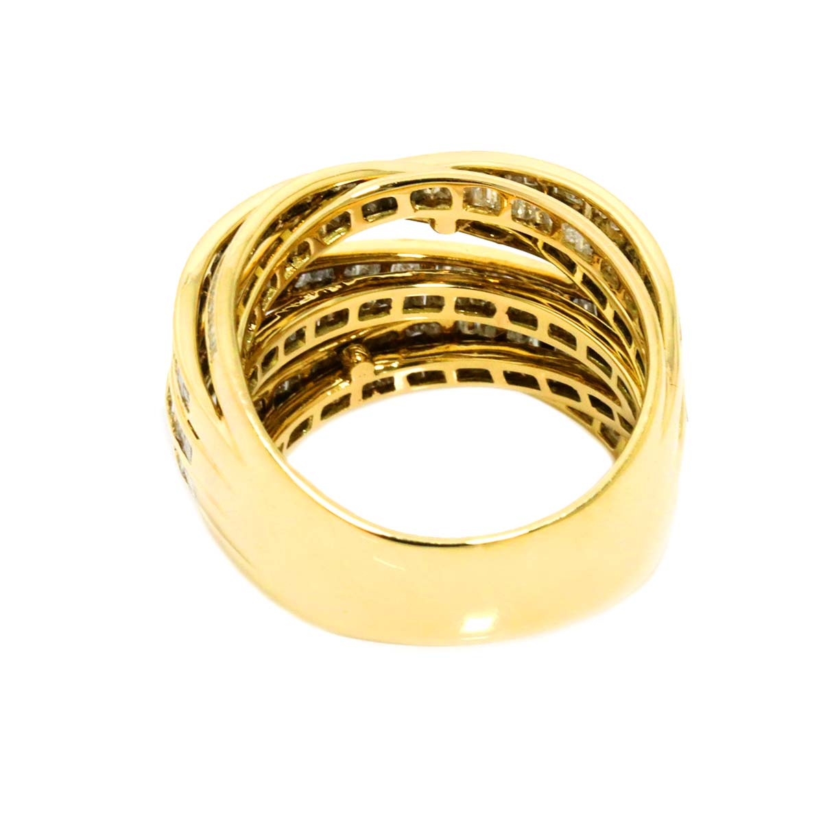 Diamond 3.00ct Ring 18K YG Yellow Gold 750 Size7.75-8(US)