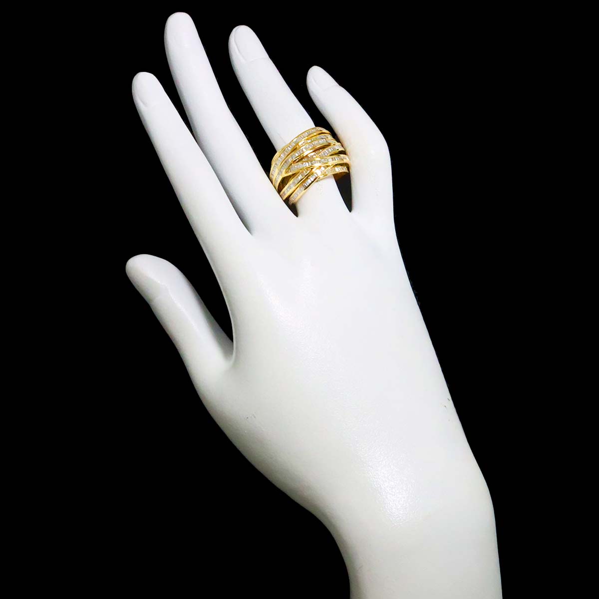 Diamond 3.00ct Ring 18K YG Yellow Gold 750 Size7.75-8(US)