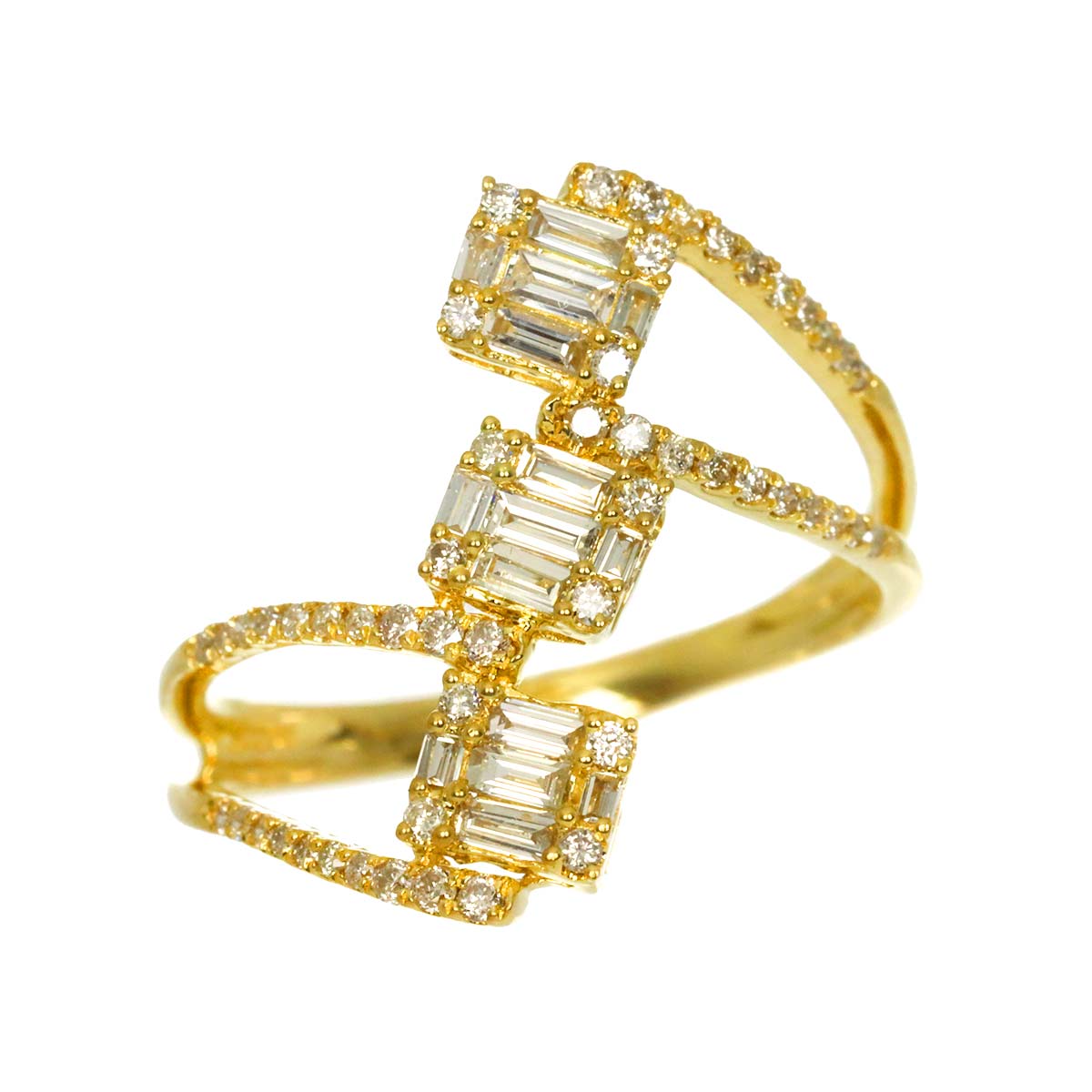 Diamond 0.50ct Ring 18K YG 750 Size6.25-6.5(US)
