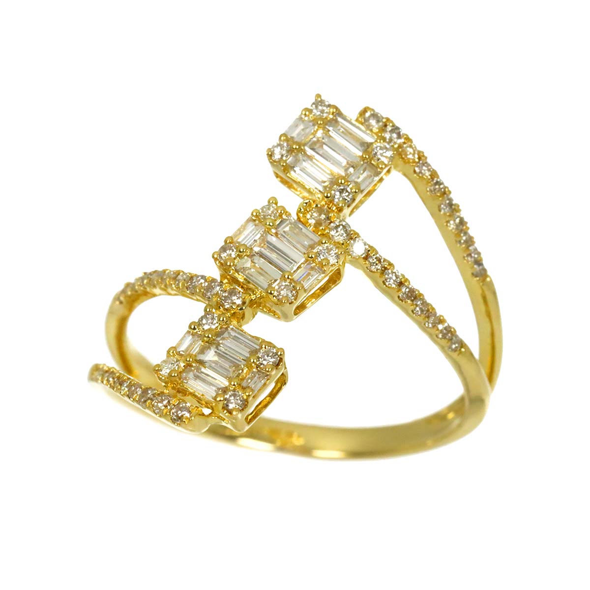 Diamond 0.50ct Ring 18K YG 750 Size6.25-6.5(US)