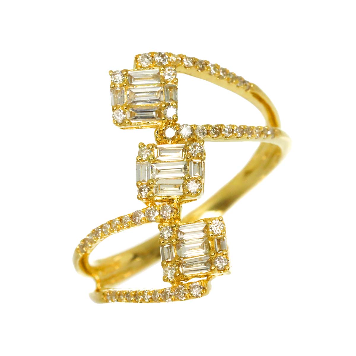 Diamond 0.50ct Ring 18K YG 750 Size6.25-6.5(US)