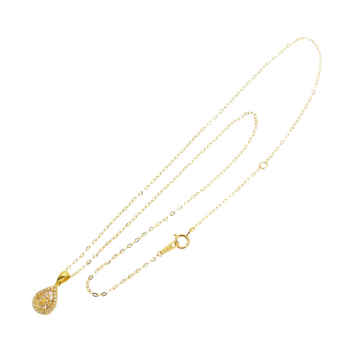 Diamond 0.20ct Necklace 18K YG Yellow Gold 750
