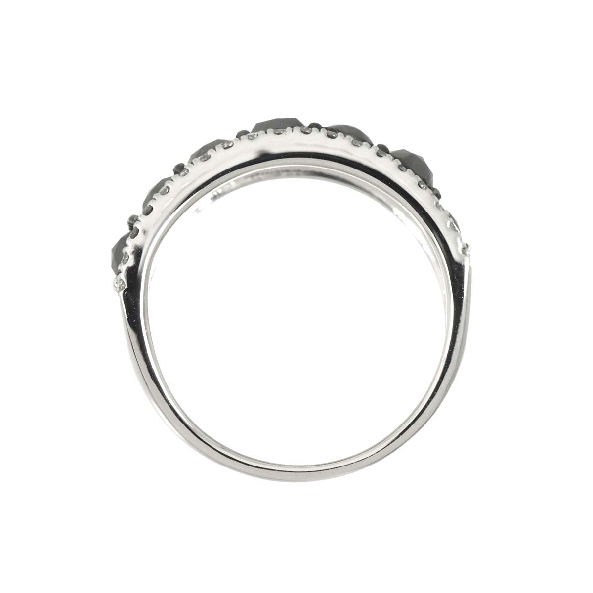 Black Diamond 1.39ct Diamond 0.31ct Ring Pt Platinum size6.25-6.5(US)