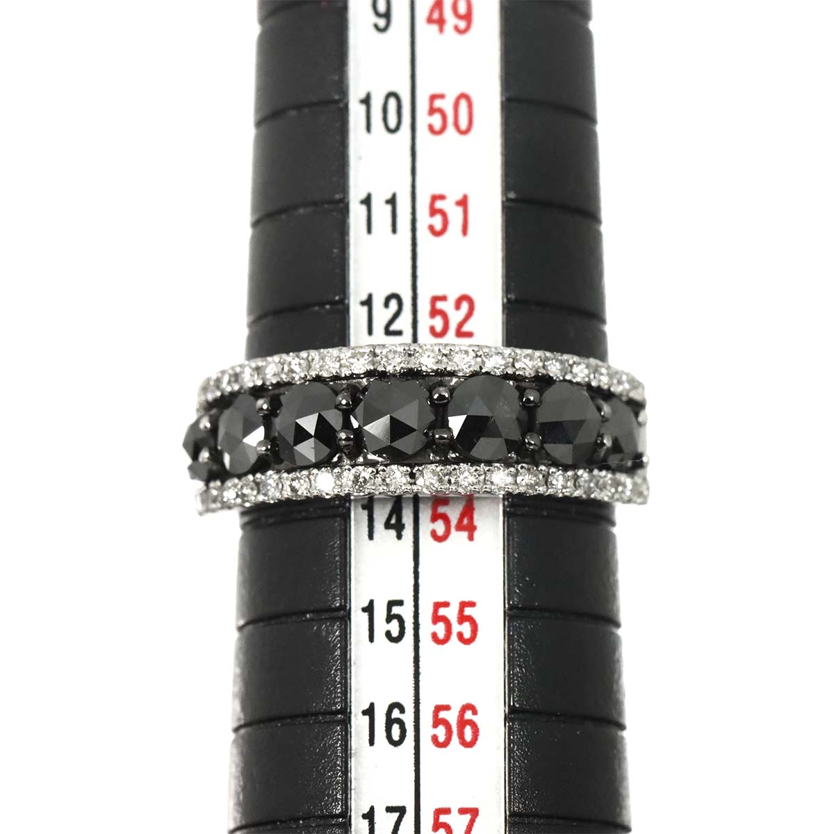 Black Diamond 1.39ct Diamond 0.31ct Ring Pt Platinum size6.25-6.5(US)