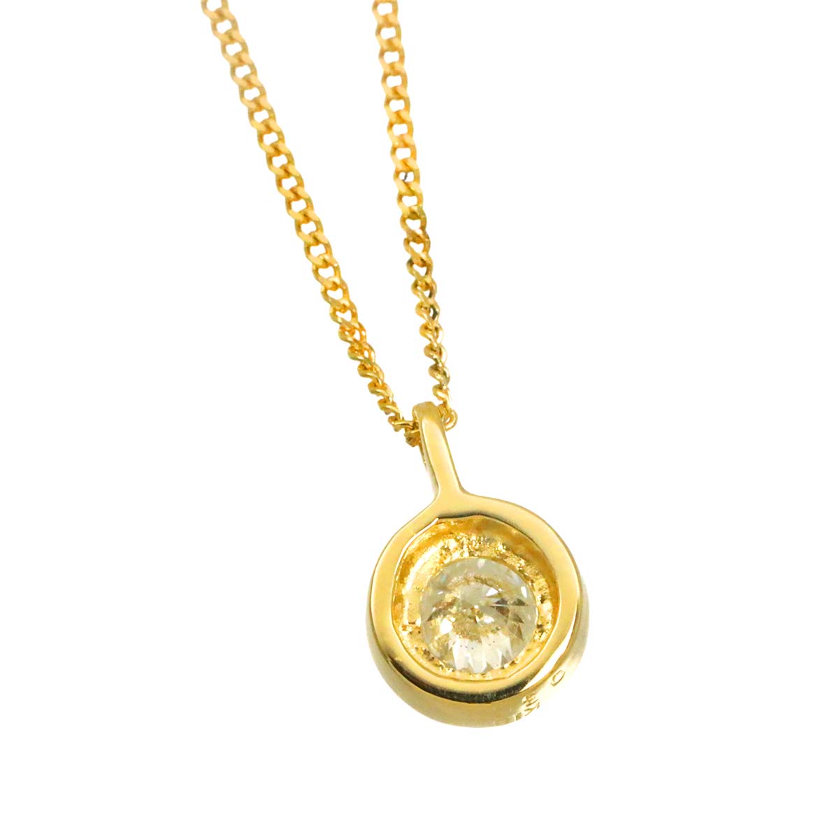 Diamond 0.30ct Necklace 18K YG Yellow Gold 750