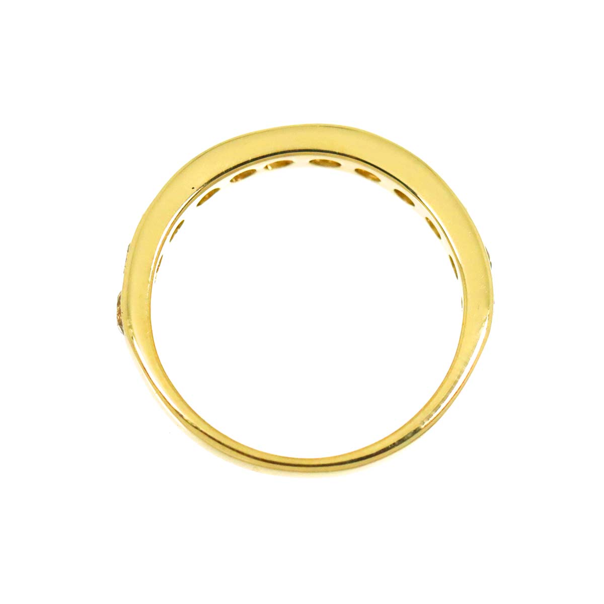 Diamond 0.87ct Ring 18K YG Yellow Gold 750 Size5.5-5.75(US)