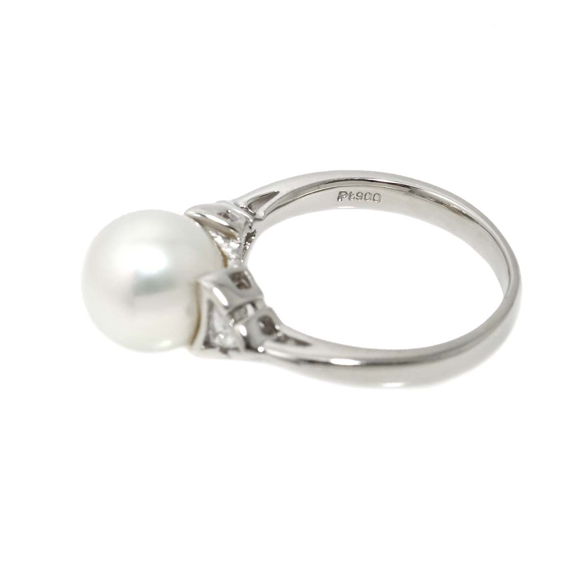 South Sea pearl 10.1mm Diamond Ring Pt Platinum Size6.75-7.25(US)