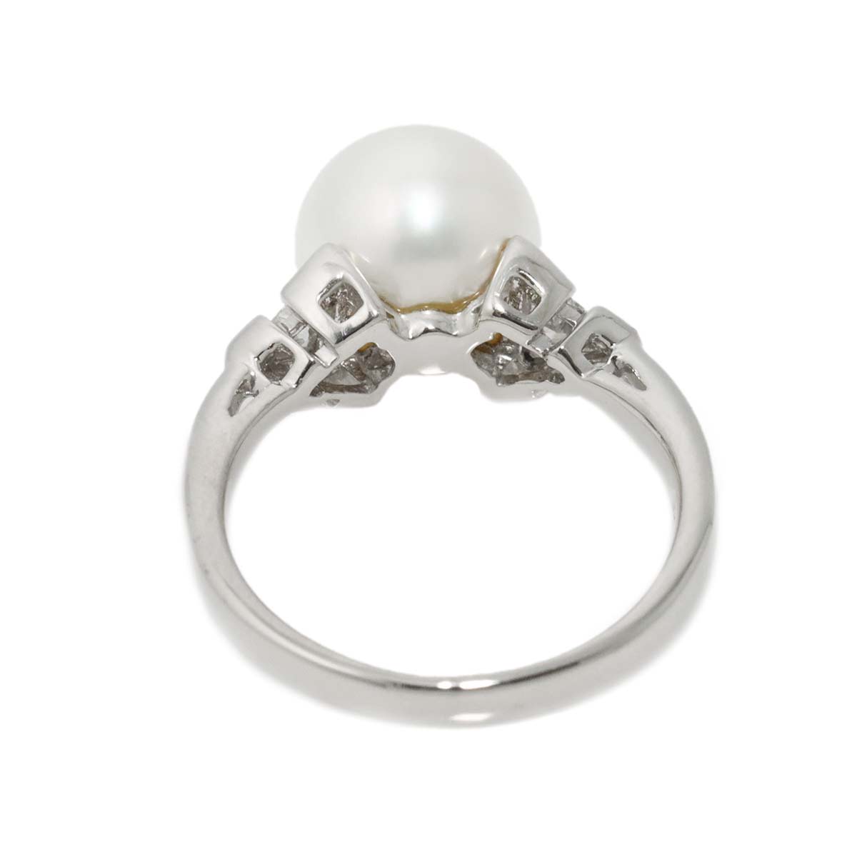 South Sea pearl 10.1mm Diamond Ring Pt Platinum Size6.75-7.25(US)
