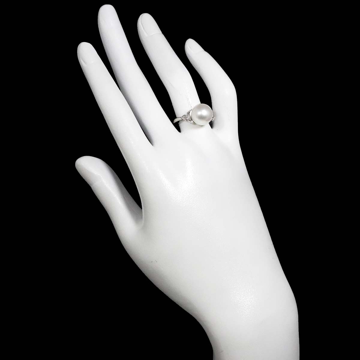 South Sea pearl 10.1mm Diamond Ring Pt Platinum Size6.75-7.25(US)