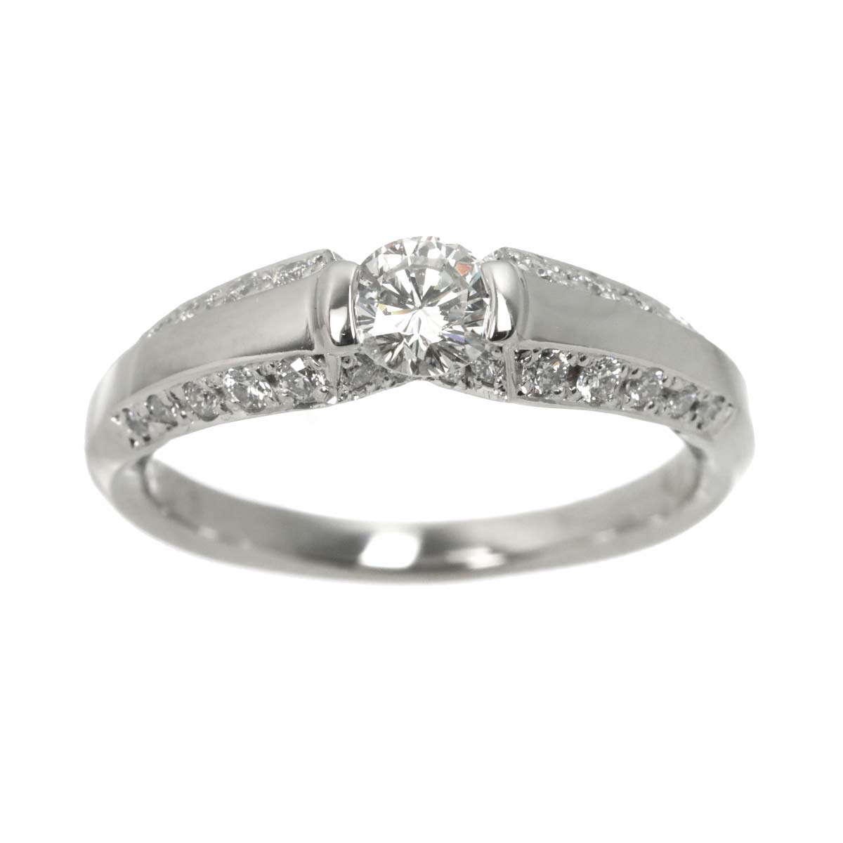 Diamond 0.343ct H/VVS2/VG 0.46ct Ring Pt Platinum size5.5-5.75(US)