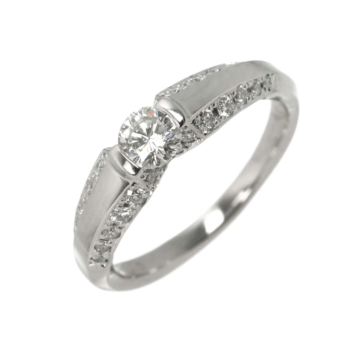 Diamond 0.343ct H/VVS2/VG 0.46ct Ring Pt Platinum size5.5-5.75(US)
