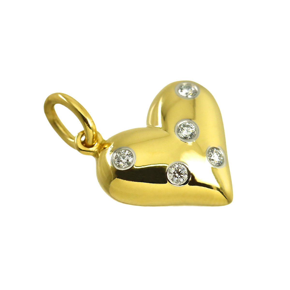 Dots Diamond Pendant Top 18K Yellow Gold 750 Pt