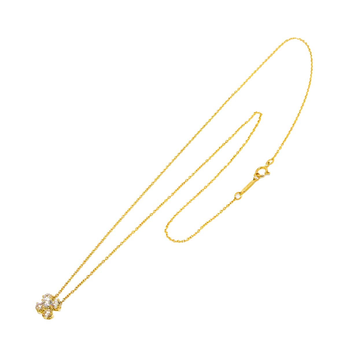 Diamond Necklace 18K Yellow Gold 750