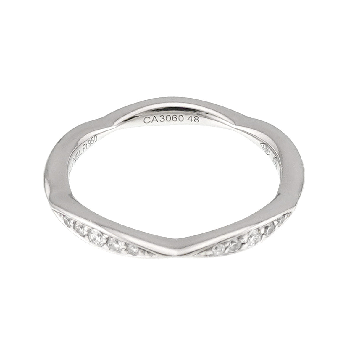 Camellia Half Diamond Ring Platinum size48 4.5(US)