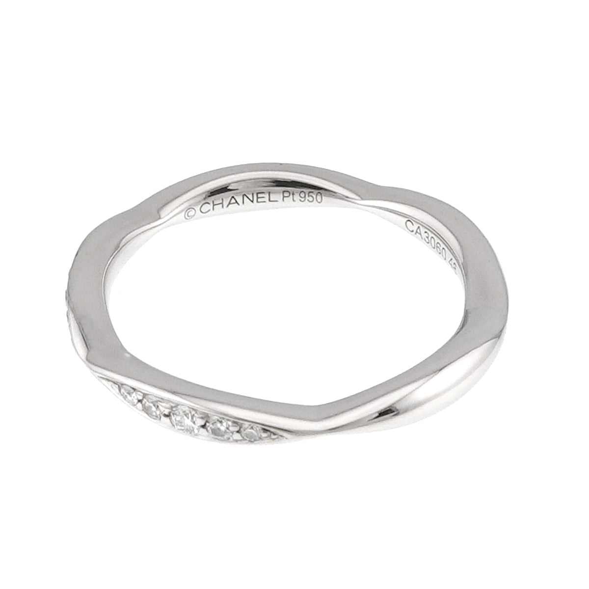 Camellia Half Diamond Ring Platinum size48 4.5(US)