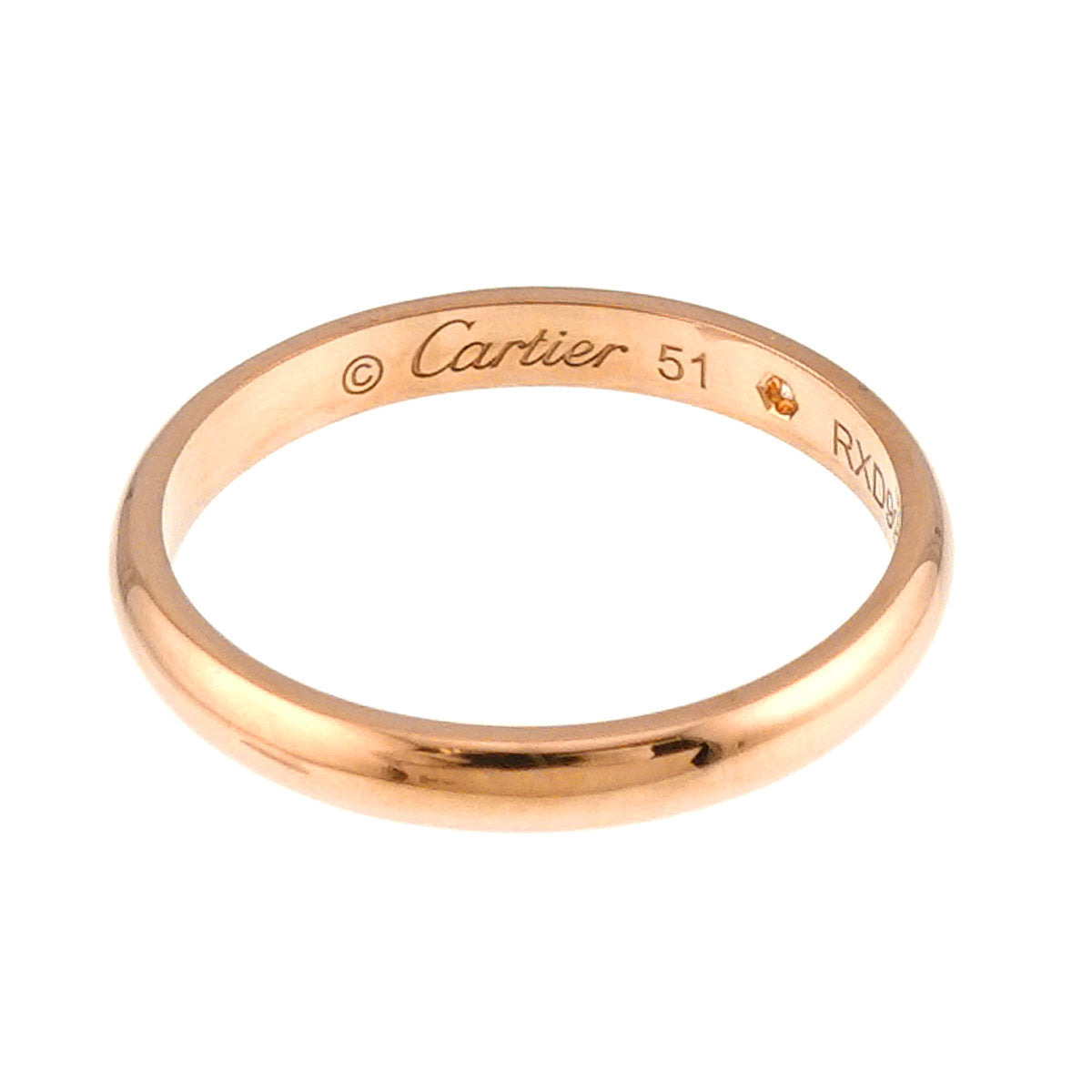 Classic Diamond 1P Ring 18K Pink Gold 750 Size51 5.5-5.75(US)