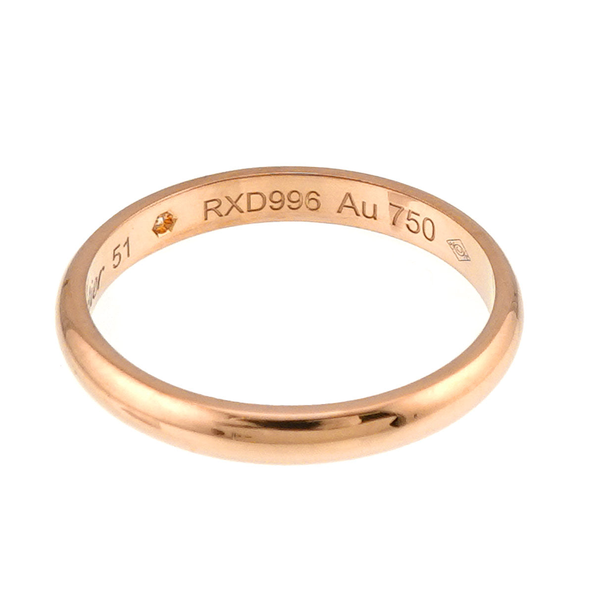 Classic Diamond 1P Ring 18K Pink Gold 750 Size51 5.5-5.75(US)