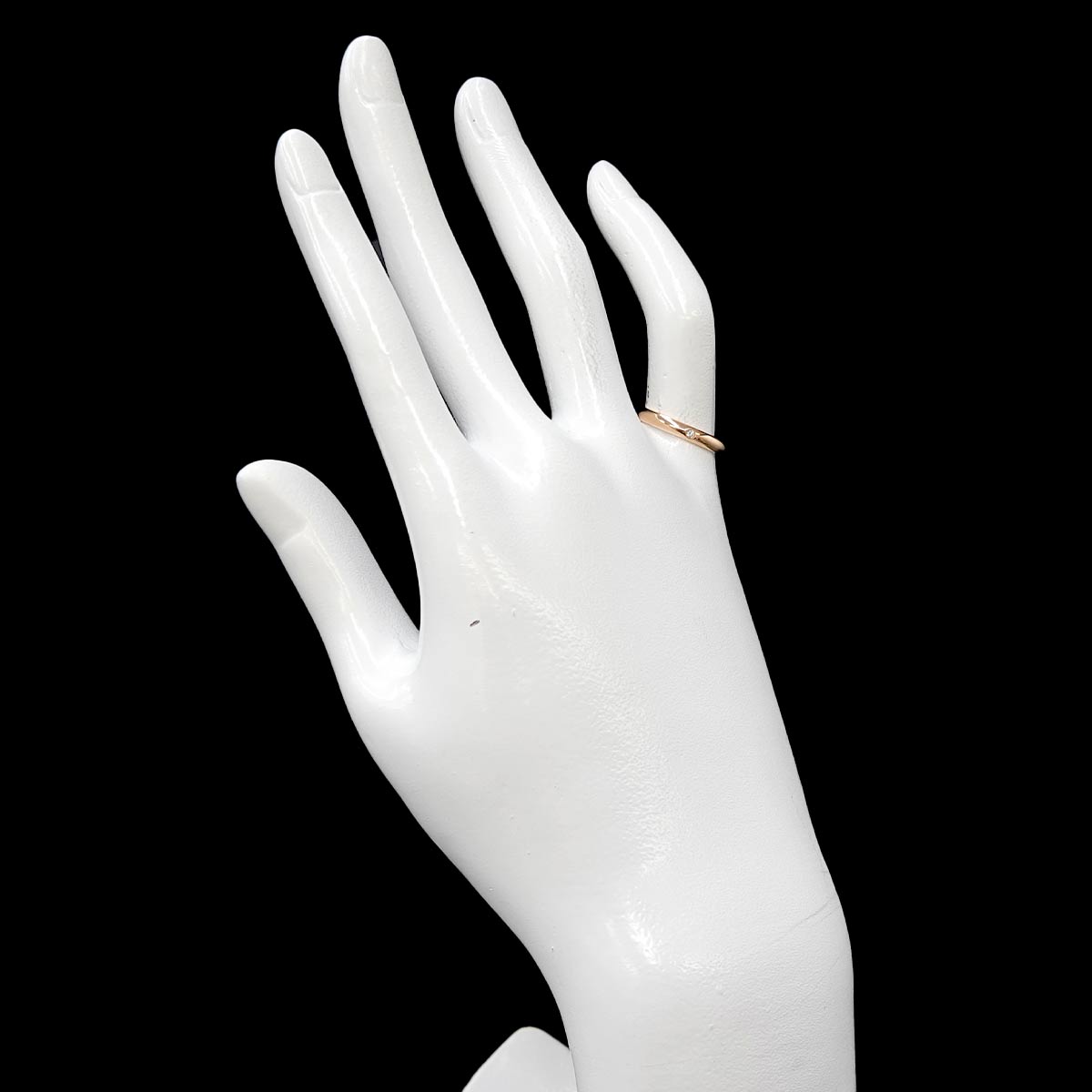 Classic Diamond 1P Ring 18K Pink Gold 750 Size51 5.5-5.75(US)
