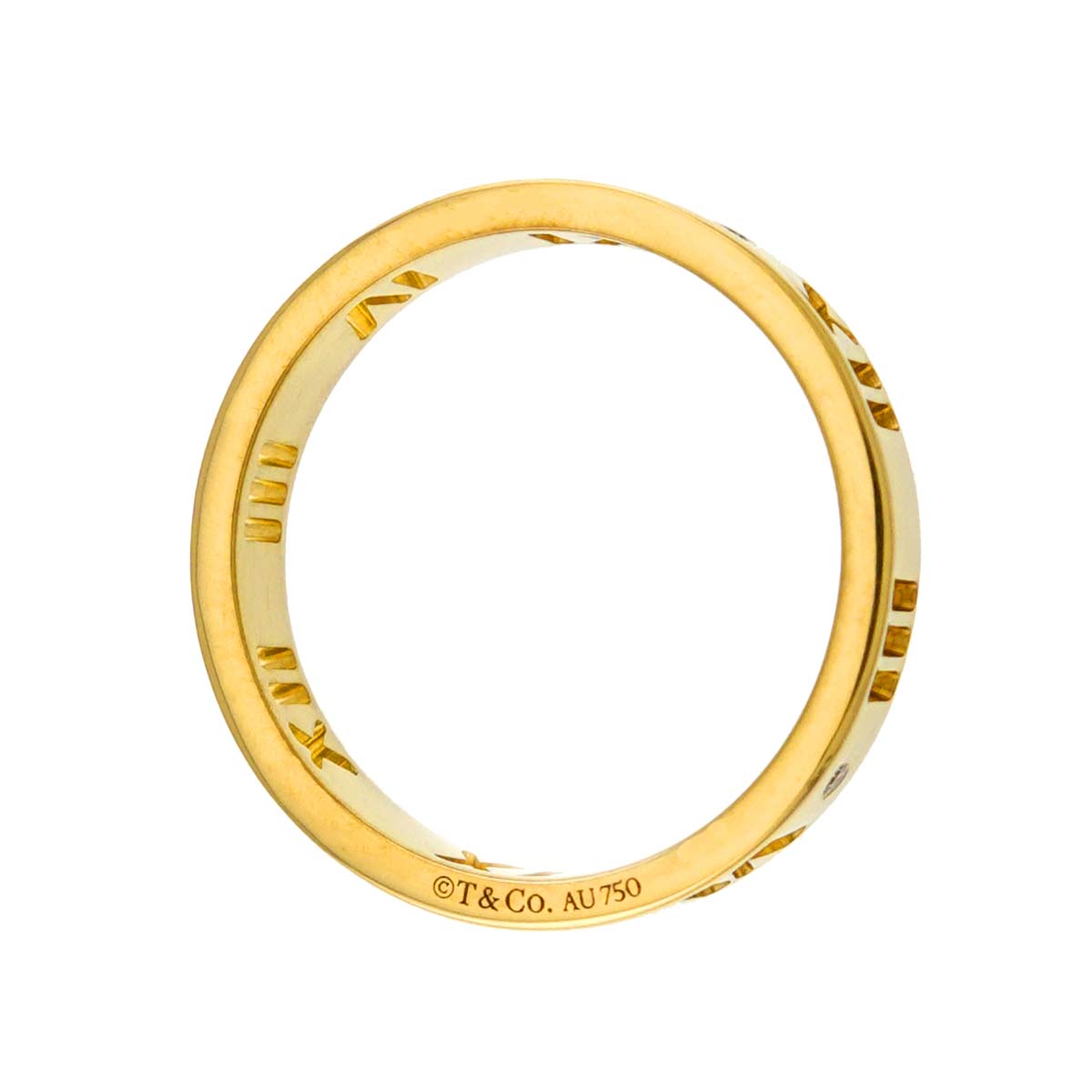 Atlas Diamond Ring 18K Yellow Gold 750 Size5-5.25(US)