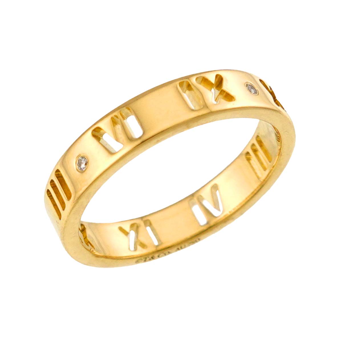 Atlas Diamond Ring 18K Yellow Gold 750 Size5-5.25(US)