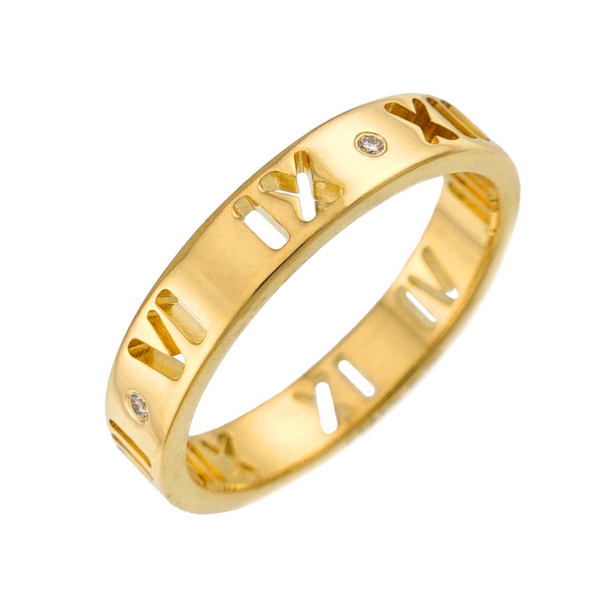 Atlas Diamond Ring 18K Yellow Gold 750 Size5-5.25(US)